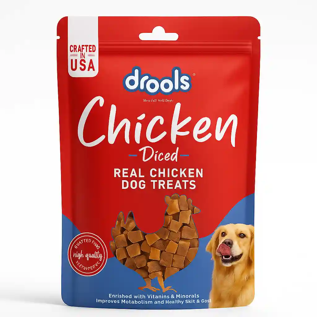 Drools Chicken Diced Dog Treats – 70g | High-Protein Snack for All Life Stages